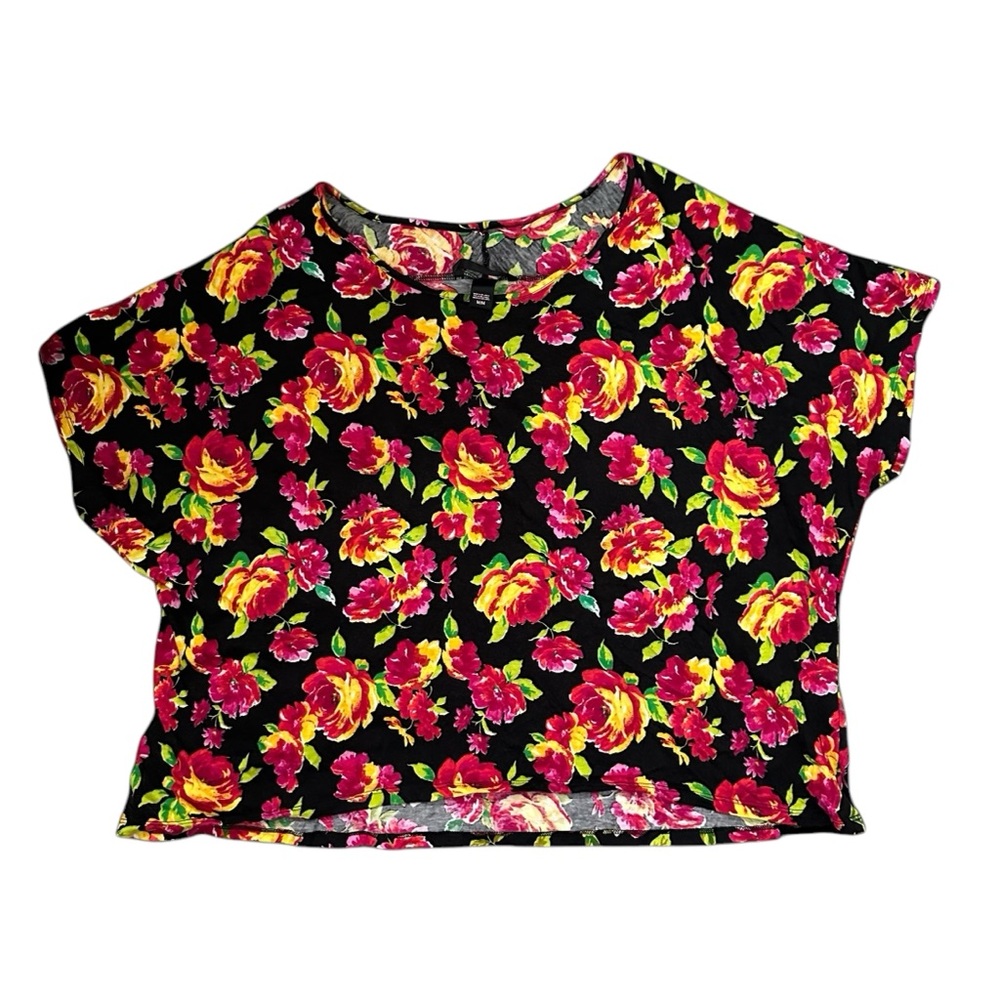 Victoria's Secret Floral Top - Black, Red, Yellow